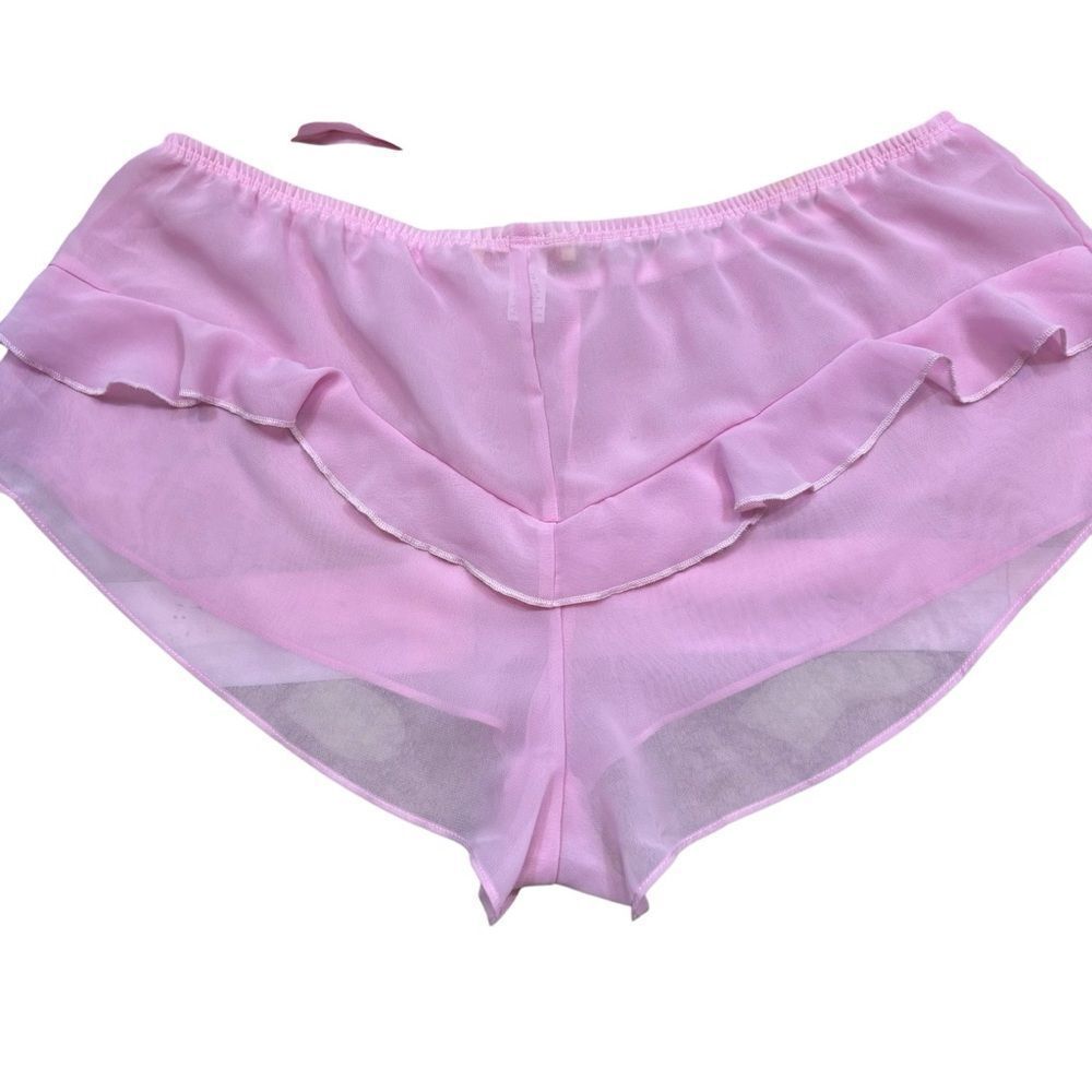 Ladies fluer’t with me Brand Pink and Black Tank and Panties Set Size Medium - Picture 4 of 8
